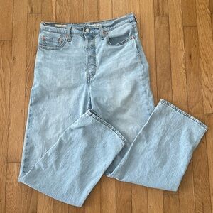 Levi’s Ribcage Straight Ankle Performance Cool Women’s Jeans Blue Popsicle 28 29